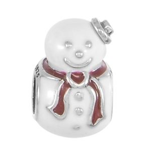 Pandora Christmas Enamel Happy Snowman Charm